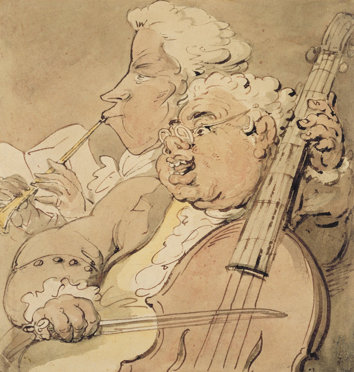 Två musiker, ca 1774 av Thomas Rowlandson