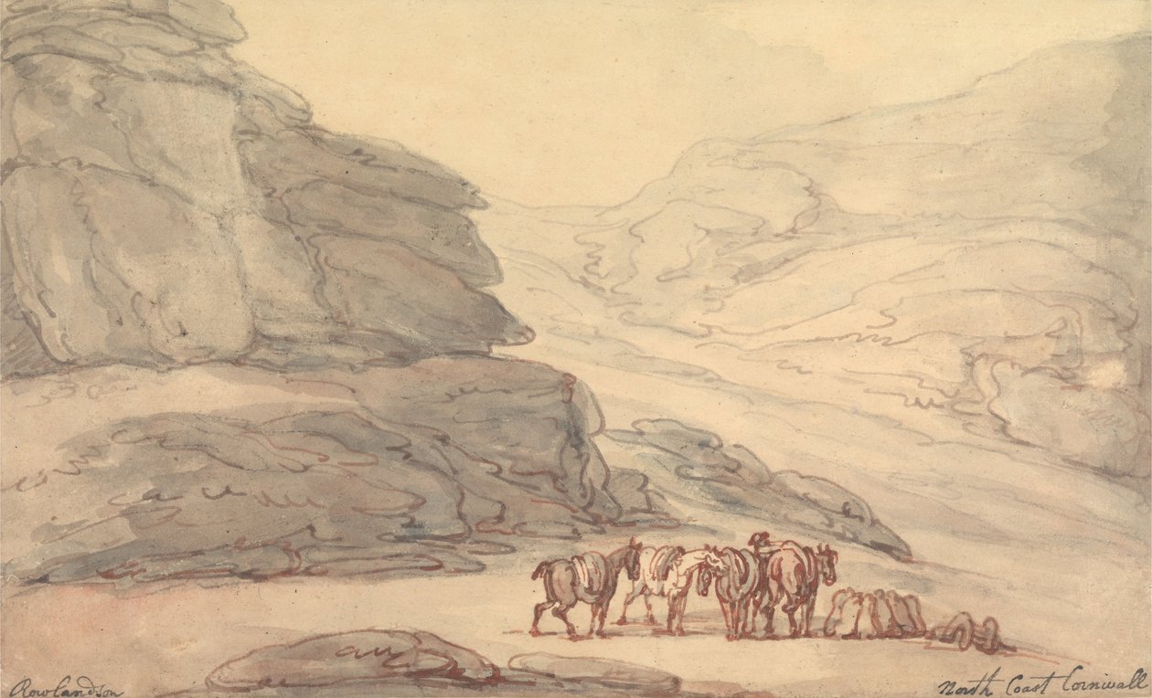Valley of Stones, Lynton, Devon av Thomas Rowlandson