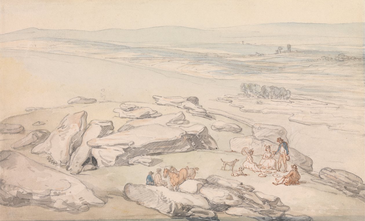 View on Exmoor av Thomas Rowlandson