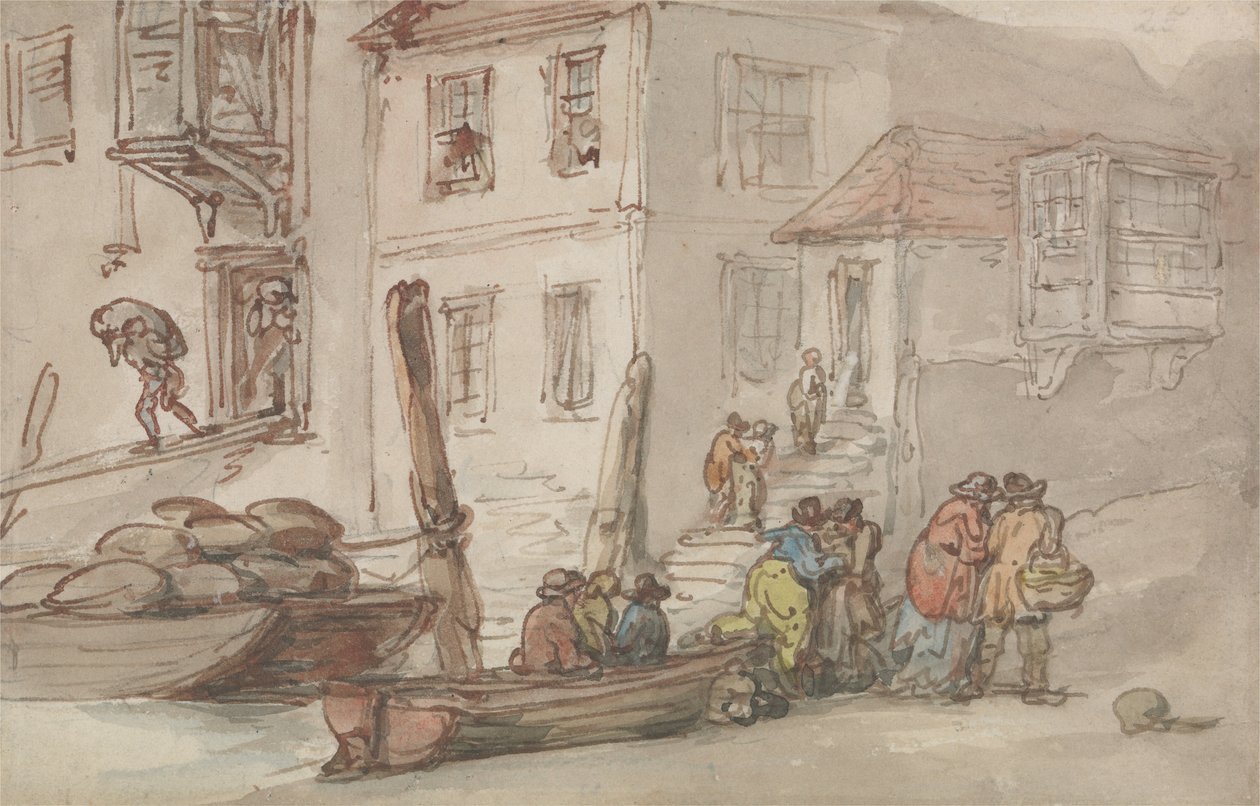 Wapping Old Stairs av Thomas Rowlandson