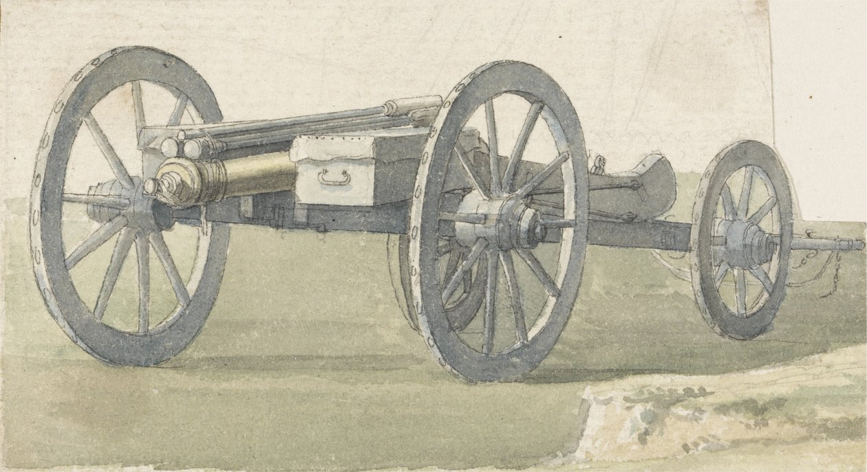 Pistol, ca 1747 (penna och bläck med wc på papper) av Thomas Sandby