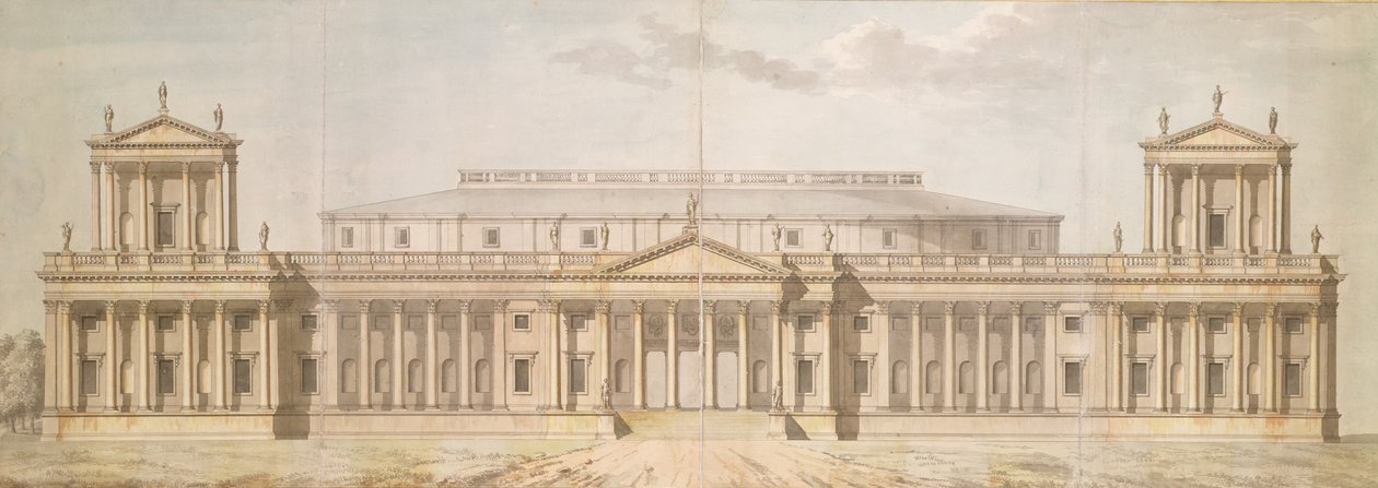 Sandby, Thomas (1721-98): Design för ett nationellt mausoleum av Thomas Sandby