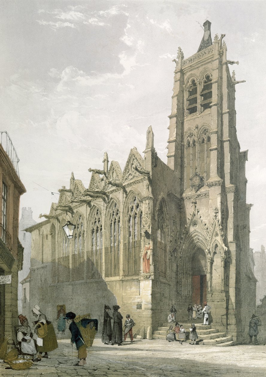 Exteriör av kyrkan St. Severin, Paris av Thomas Shotter Boys