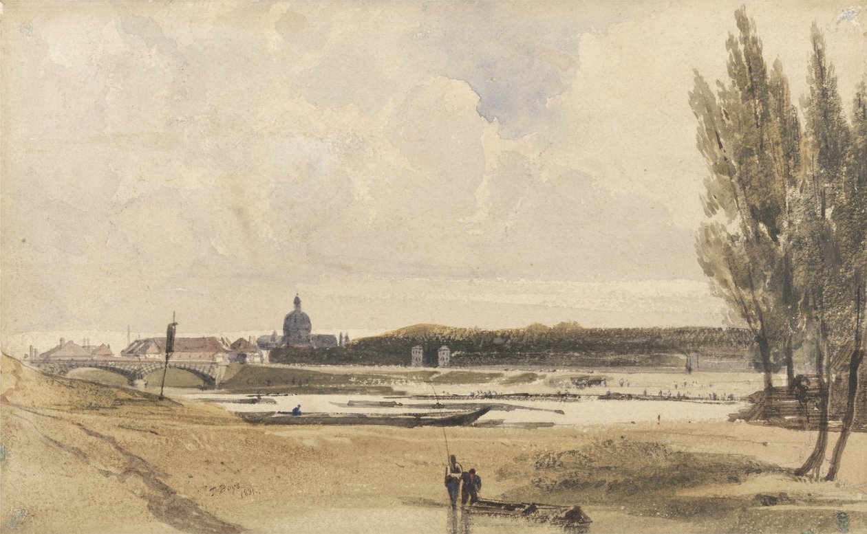 På Seine, 1831 av Thomas Shotter Boys