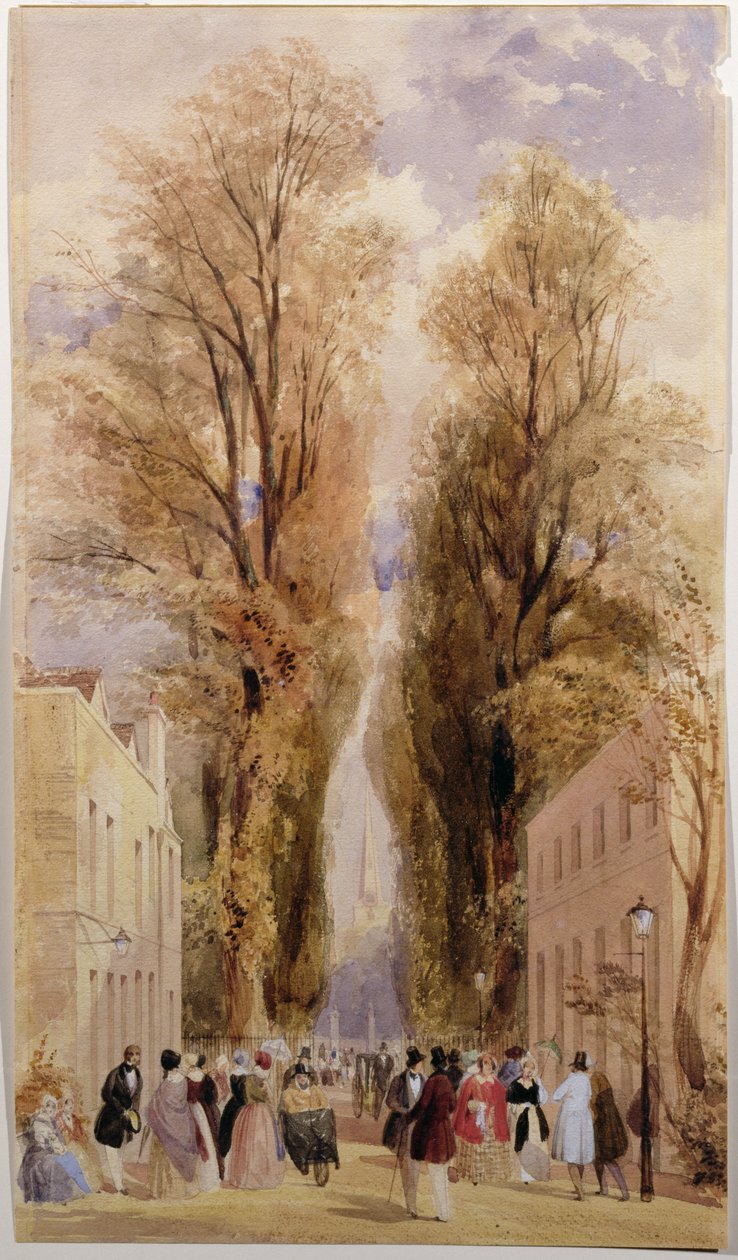 The Old Well Walk, Cheltenham, ca 1840 av Thomas Shotter Boys
