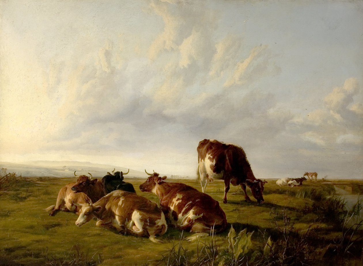 Eftermiddag på ängarna, 1861 av Thomas Sidney Cooper