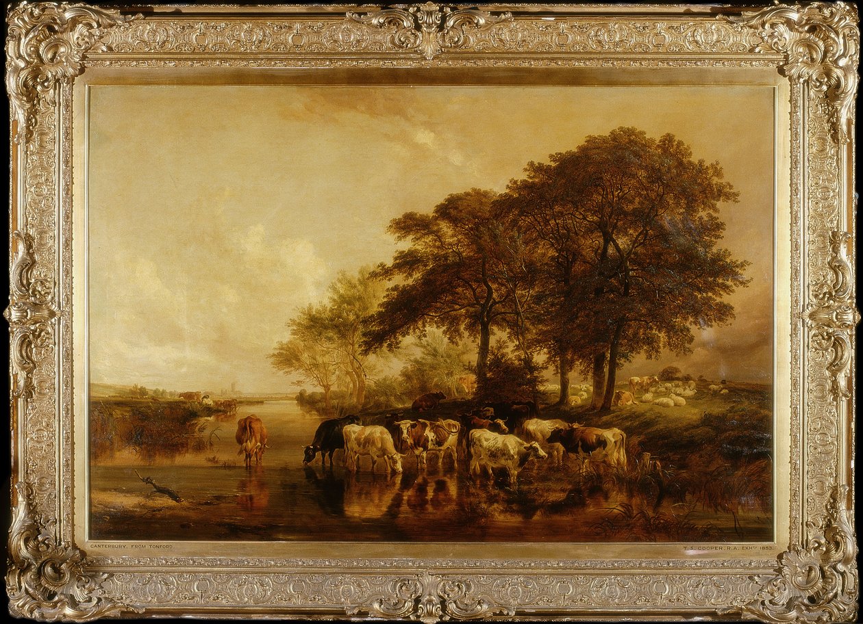 Canterbury från Tonford (olja) av Thomas Sidney Cooper