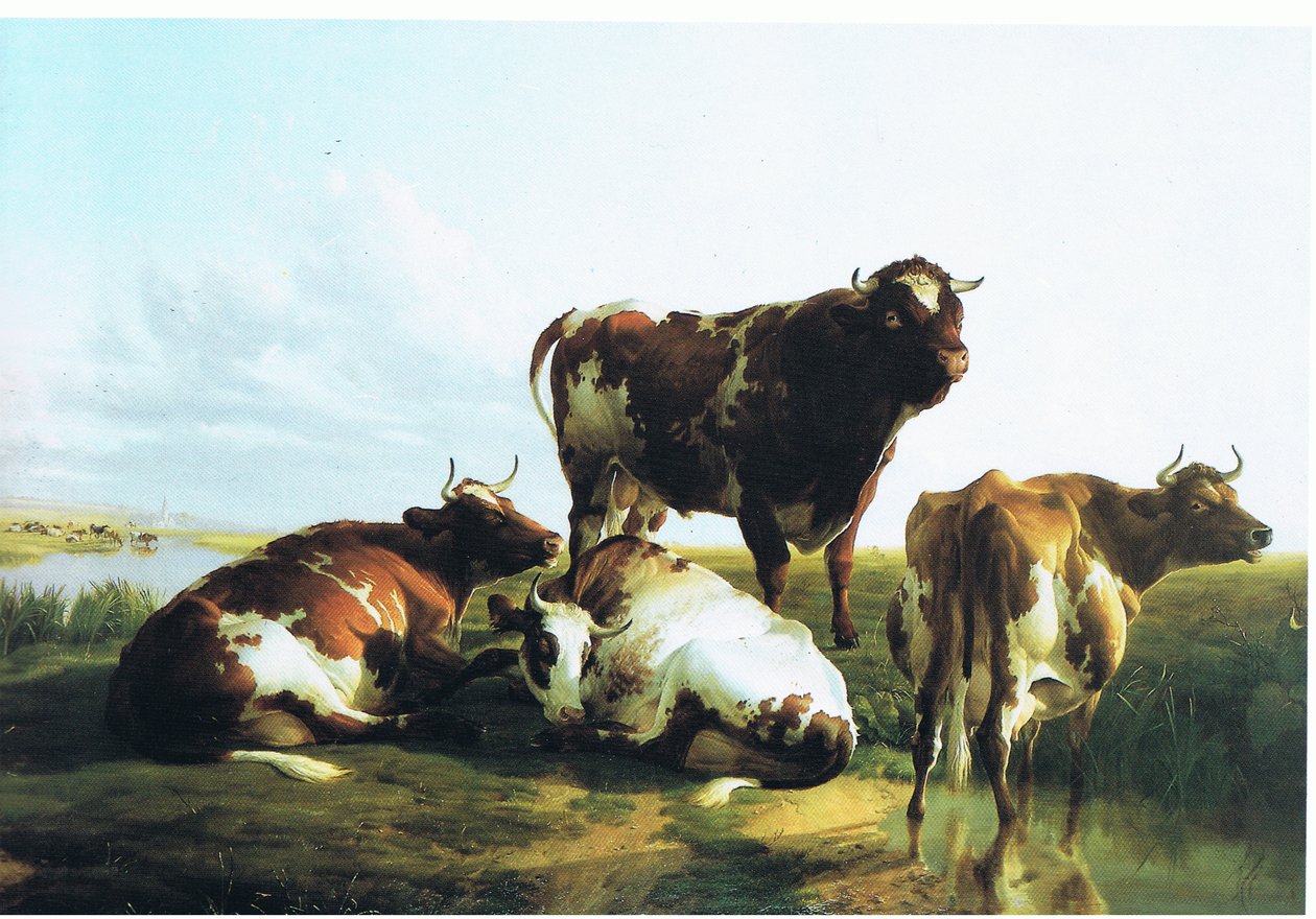 På en mjölkgård av Thomas Sidney Cooper