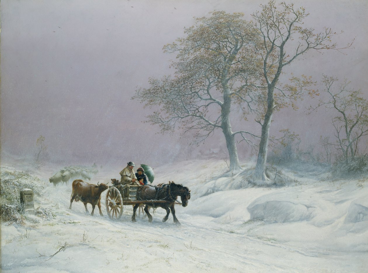 Den vintriga vägen till marknaden (olja) av Thomas Sidney Cooper