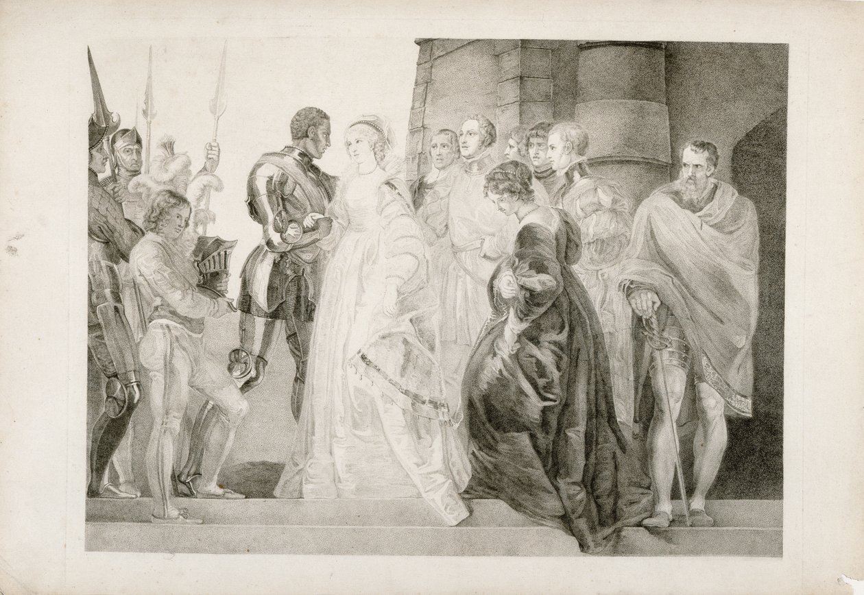 Othello, Akt II, Scen I, graverad av Thomas Ryder (1746-1810) 1803 av Thomas Stothard