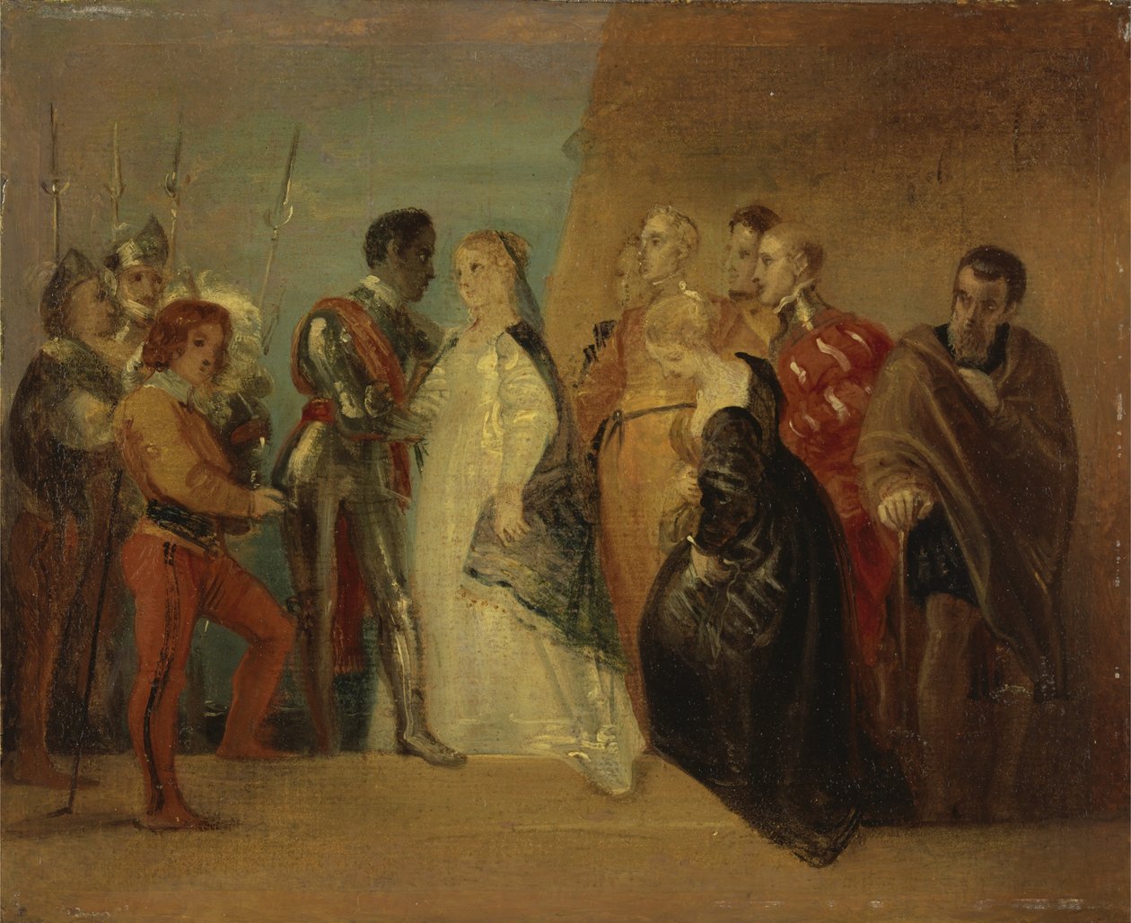 The Return of Othello, from Othello, Act II, Scene ii av Thomas Stothard