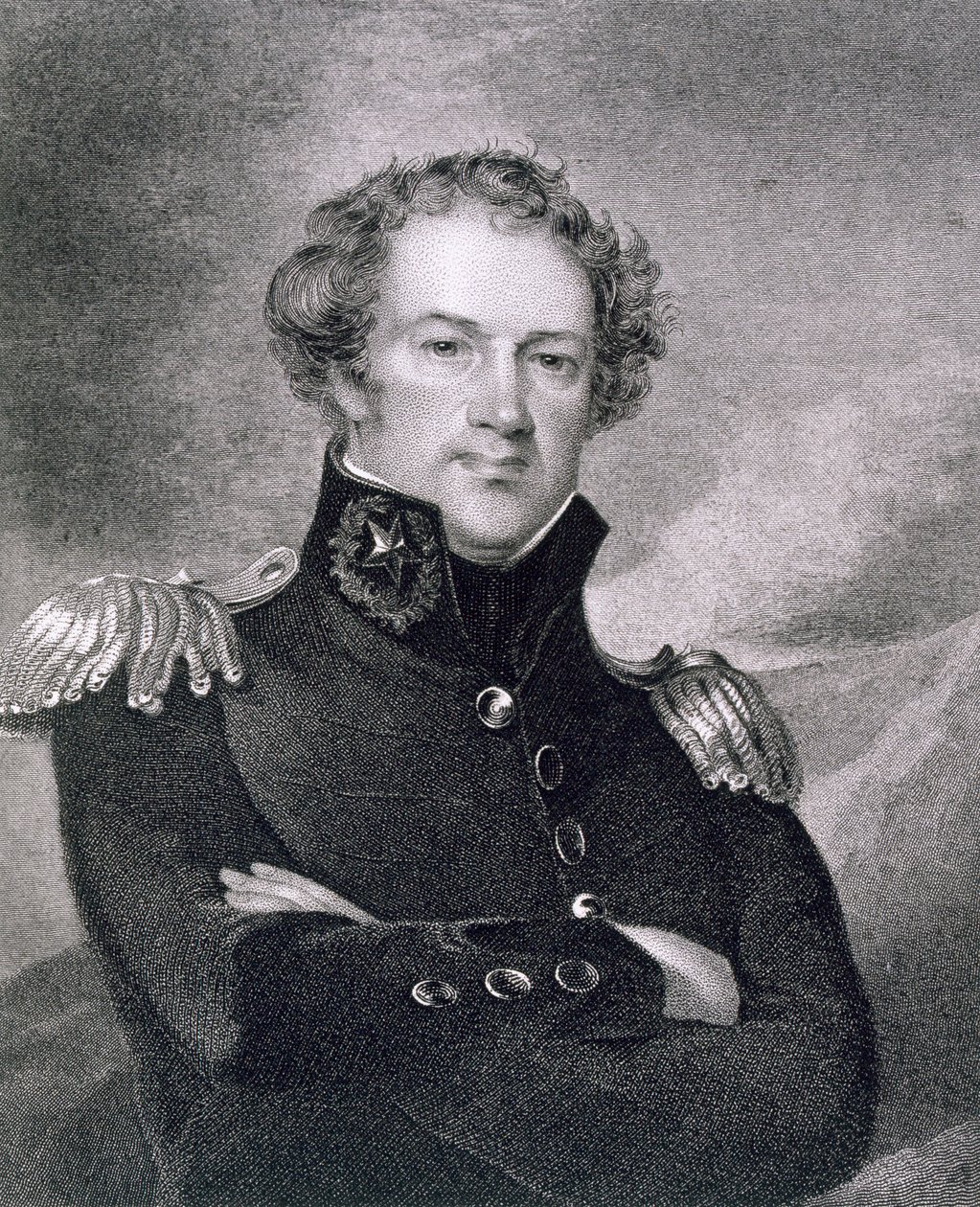 Generalmajor Alexander Macomb (1782-1842), graverad av James Barton Longacre (1794-1869) av Thomas Sully