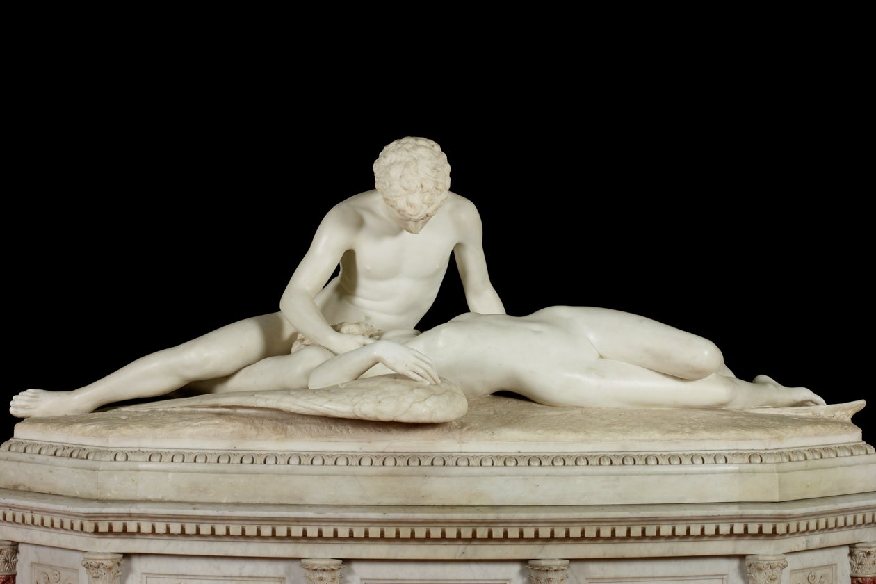Fallen Angel, 1889 (sten och marmor) av Thomas Waldo Story