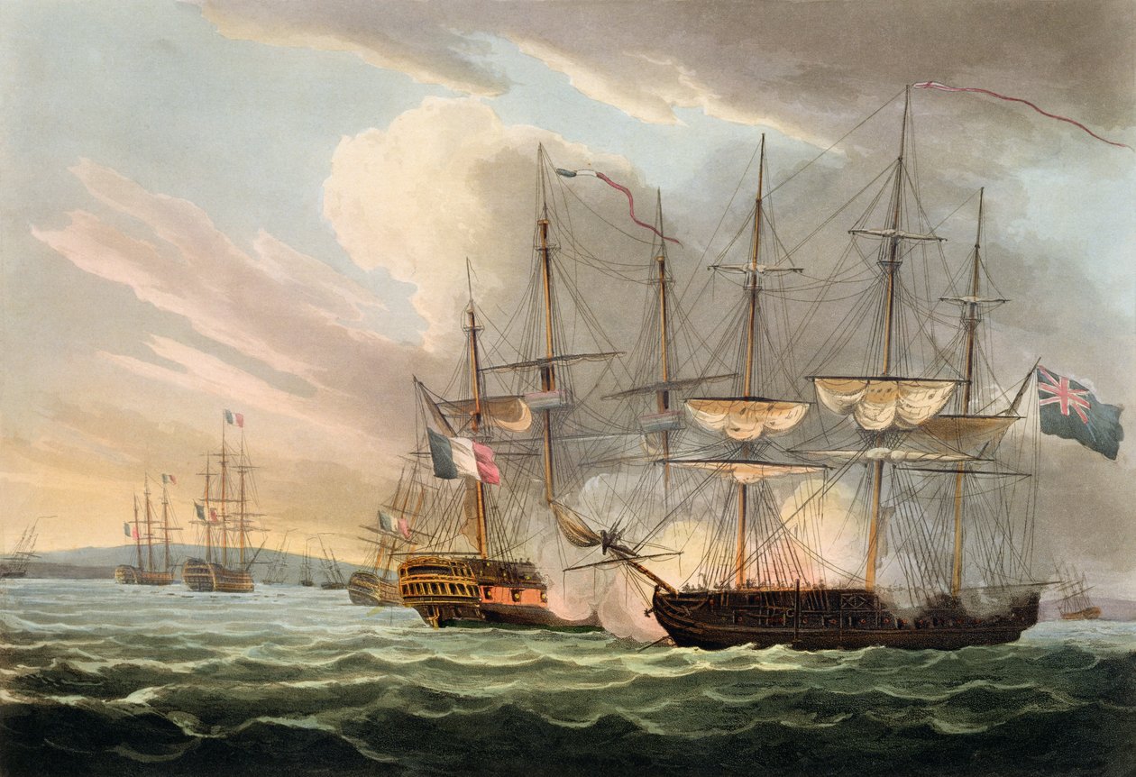 Förstörelse av den franska flottan på baskiska vägar, 12 april 1809, från 