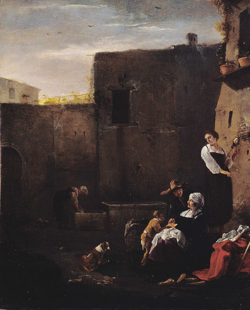 Italian Courtyard av Thomas Wijck