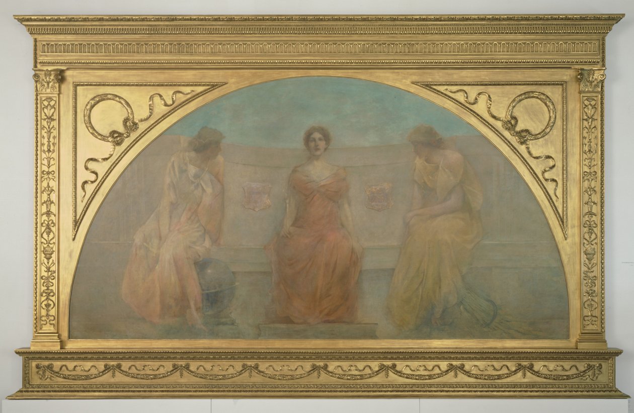 Handel och jordbruk ger rikedom till Detroit, 1900 av Thomas Wilmer Dewing