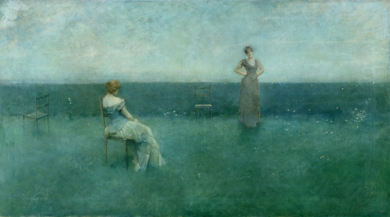 Recitationen, 1891 av Thomas Wilmer Dewing