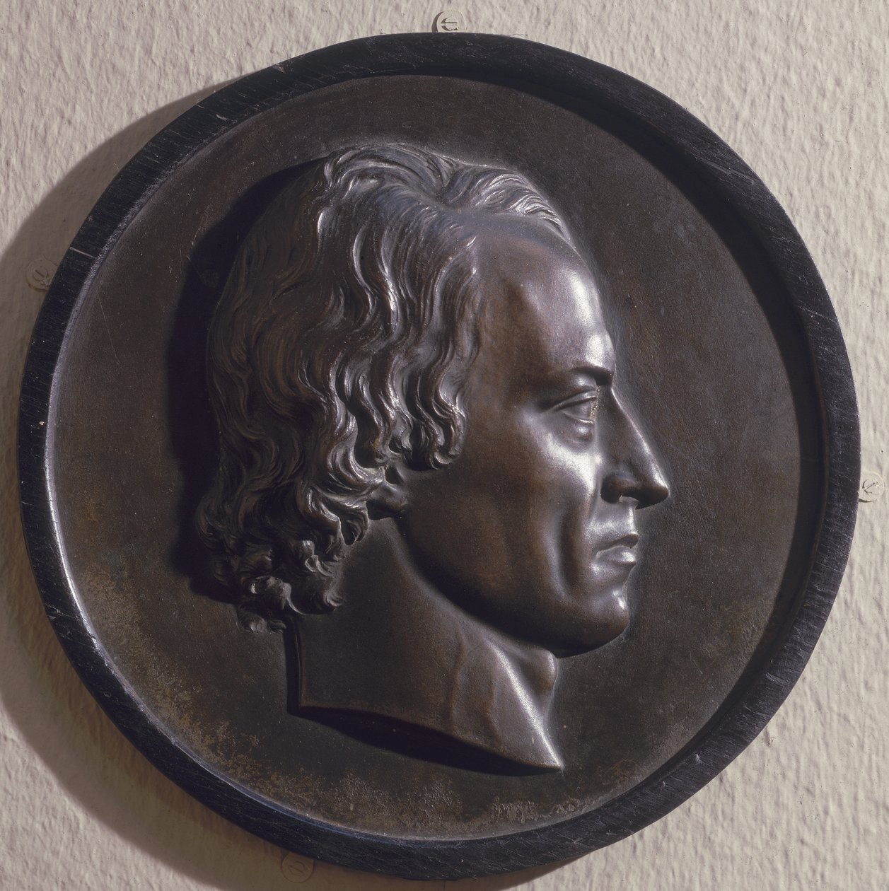 Porträttmedaljong av Alfred, Lord Tennyson (1809-92) (brons) av Thomas Woolner