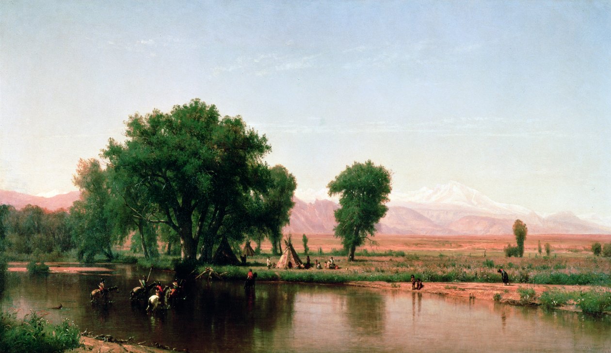 Korsar Ford, Platte River, Colorado av Thomas Worthington Whittredge