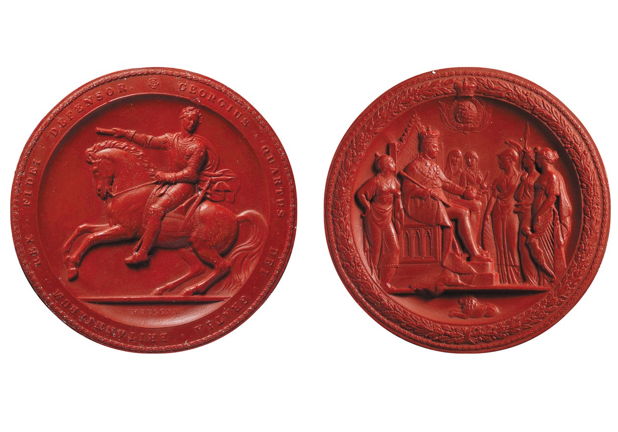 George IV:s stora sigill, ca 1821 (vax) av Thomas the Elder Wyon