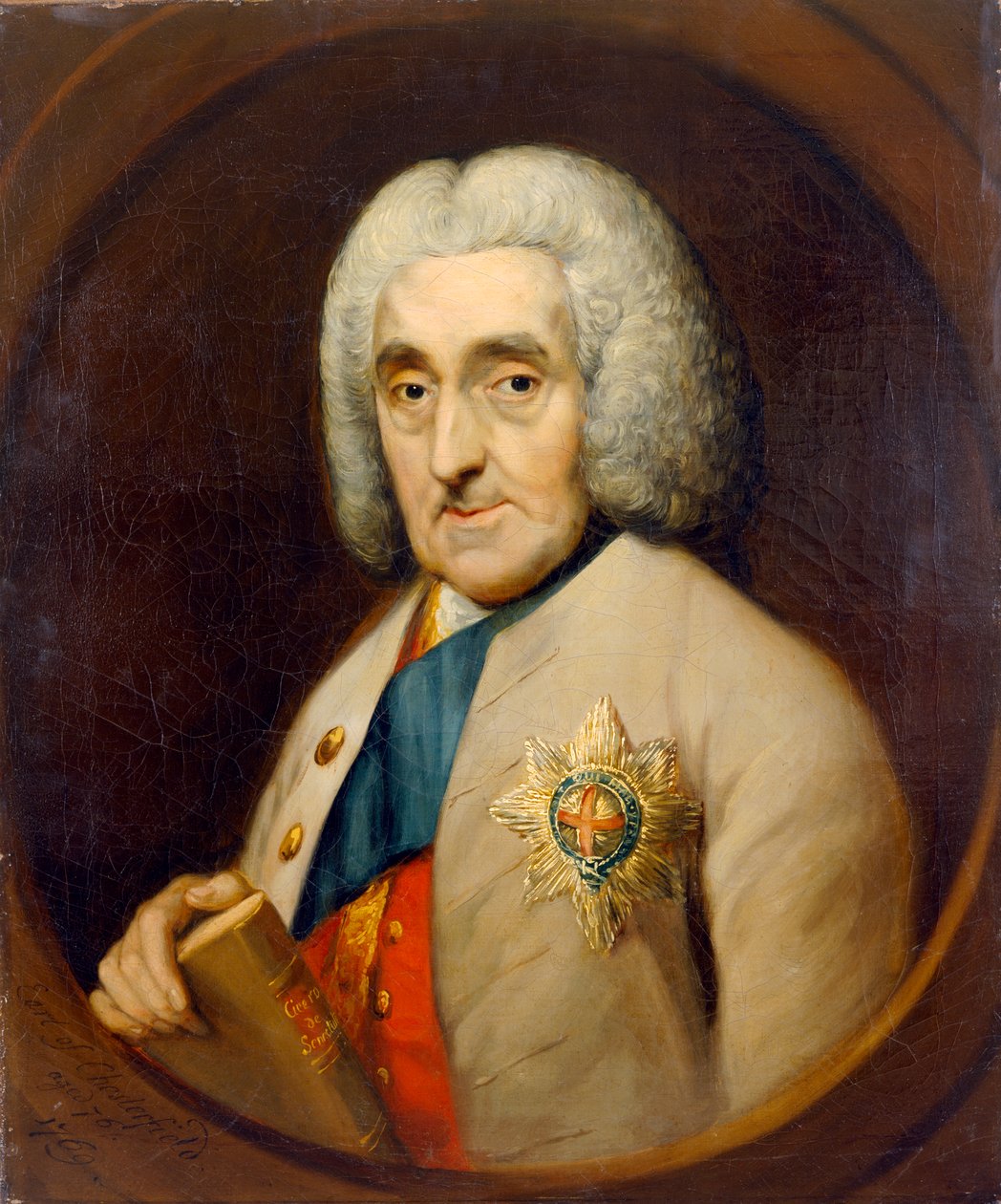 Fourth Earl of Chesterfield (olja på duk) av Thomas (after) Gainsborough