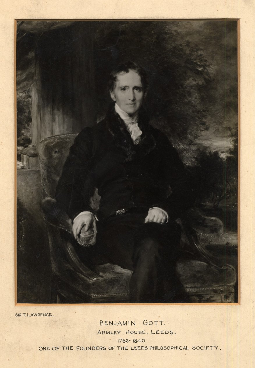 Porträtt av Benjamin Gott av Thomas (after) Lawrence