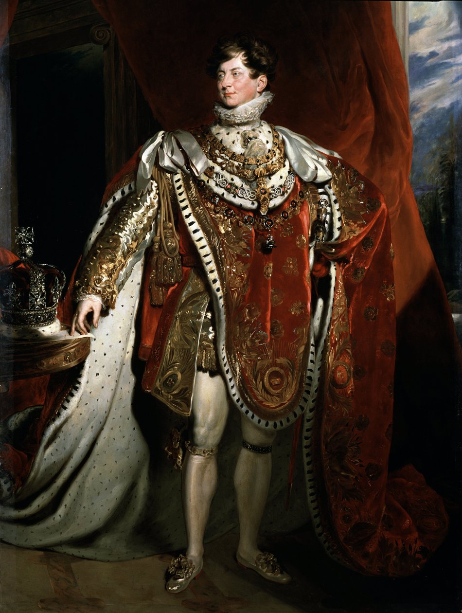 Porträtt av kungen av England George IV, detalj av Thomas (after) Lawrence