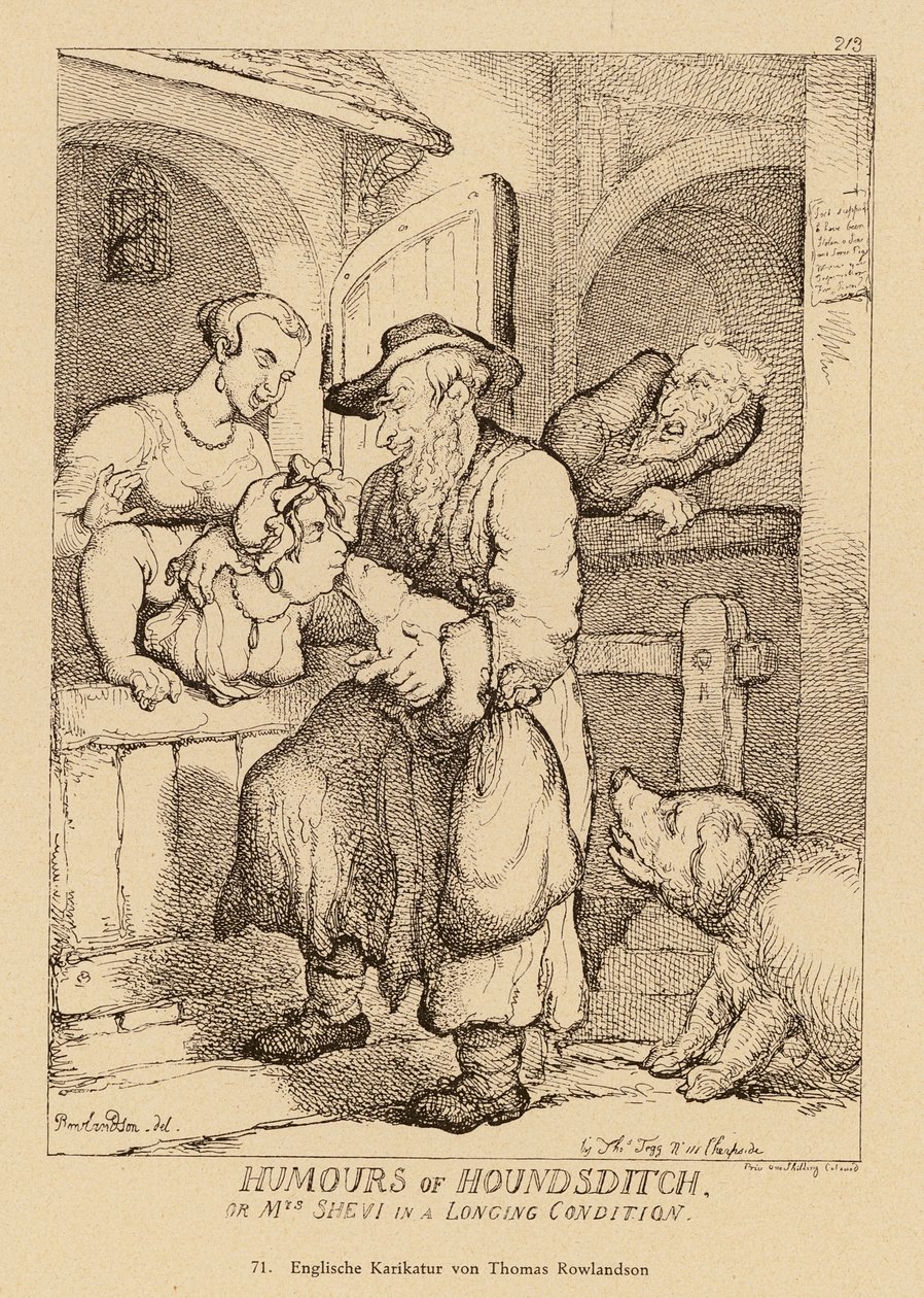 Humorn i Houndsditch av Thomas (after) Rowlandson