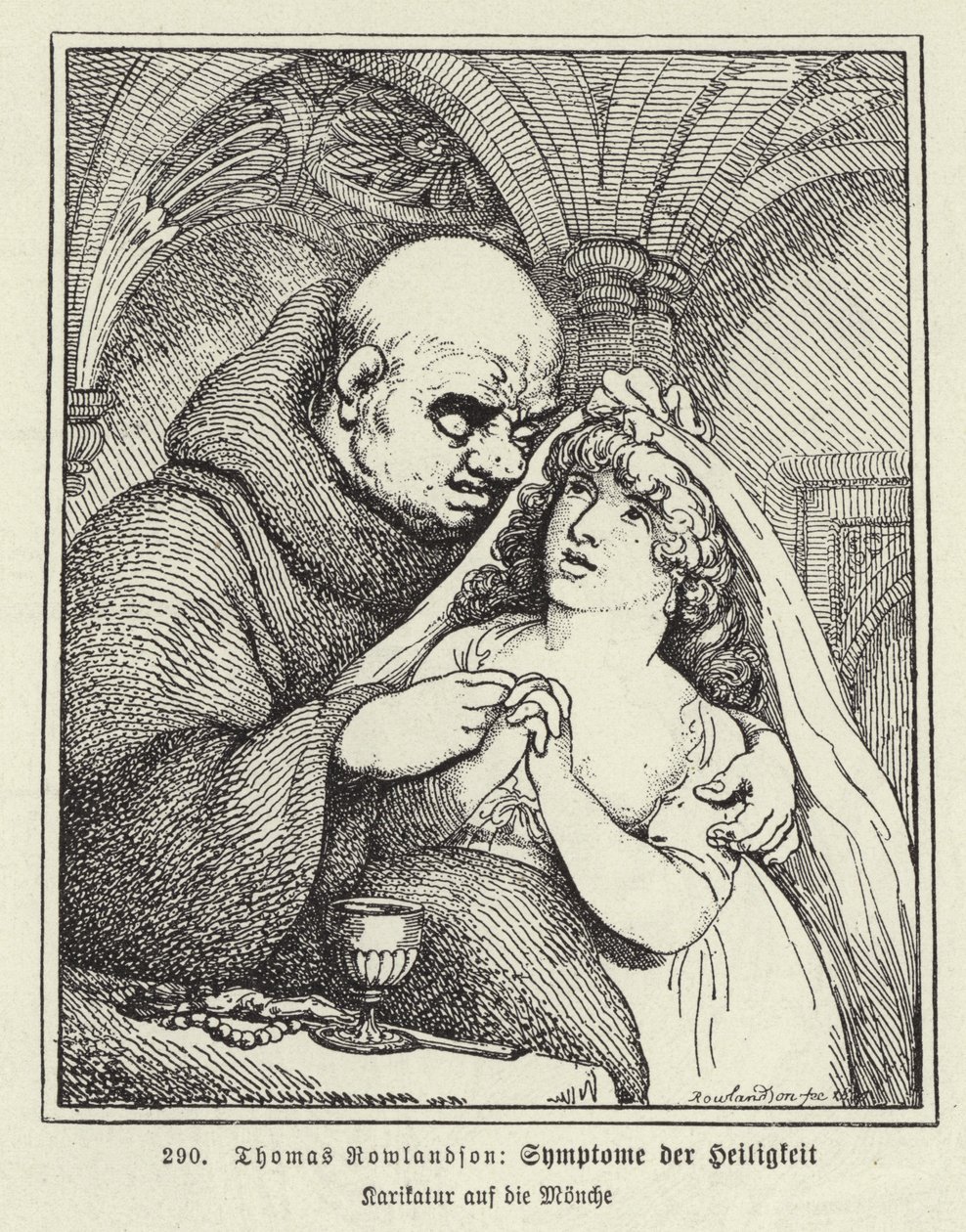 Symtom på helighet (litografi) av Thomas (after) Rowlandson