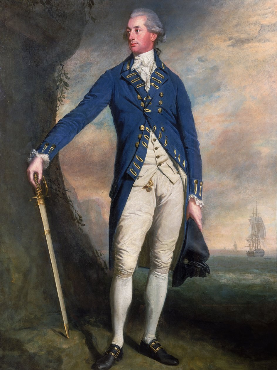 Kapten Sir George Montagu (1750-1829), ca 1780-90 (olja på duk) av Thomas (attr.to) Beach
