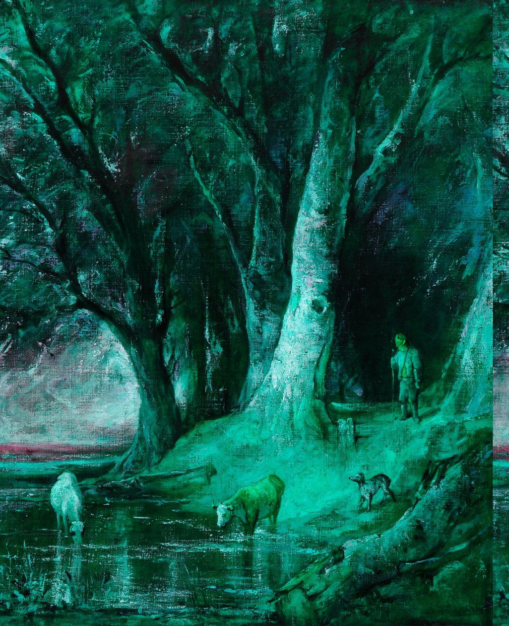 The Edge of the Wood (olja på duk) av Thomas (attr.to) Churchyard