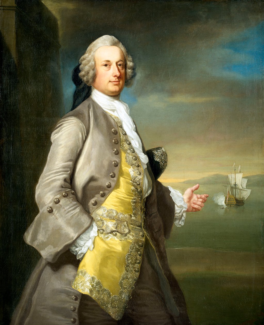 Kapten Richard Chadwick (död 1748) av Thomas (attr.to) Hudson