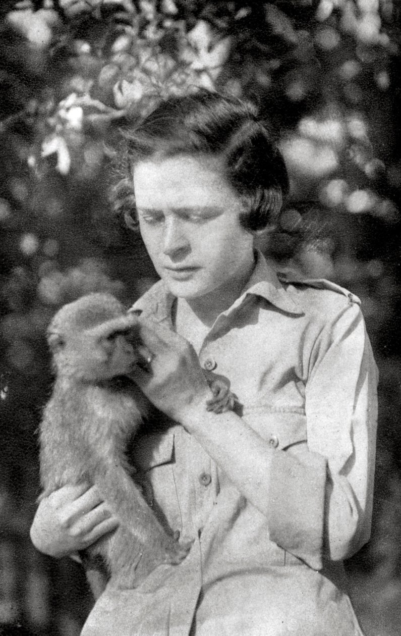 Stella Court Treatt och hennes apa Kima, Dodoma till Mongalla, Östafrika, 1925 1927 av Thomas A. Glover