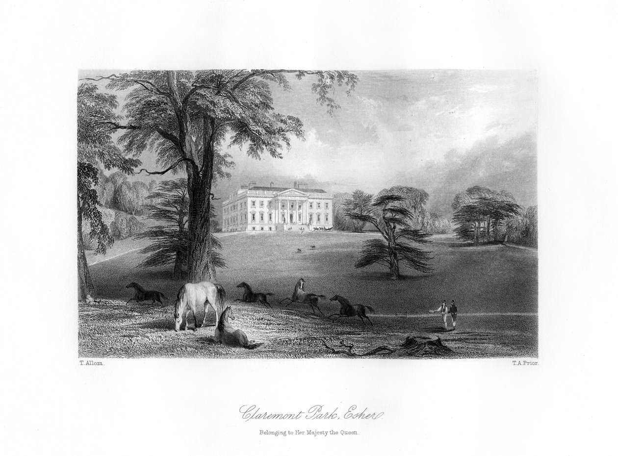 Claremont Park, Esher, Surrey, 1800-talet. av Thomas Abel Prior