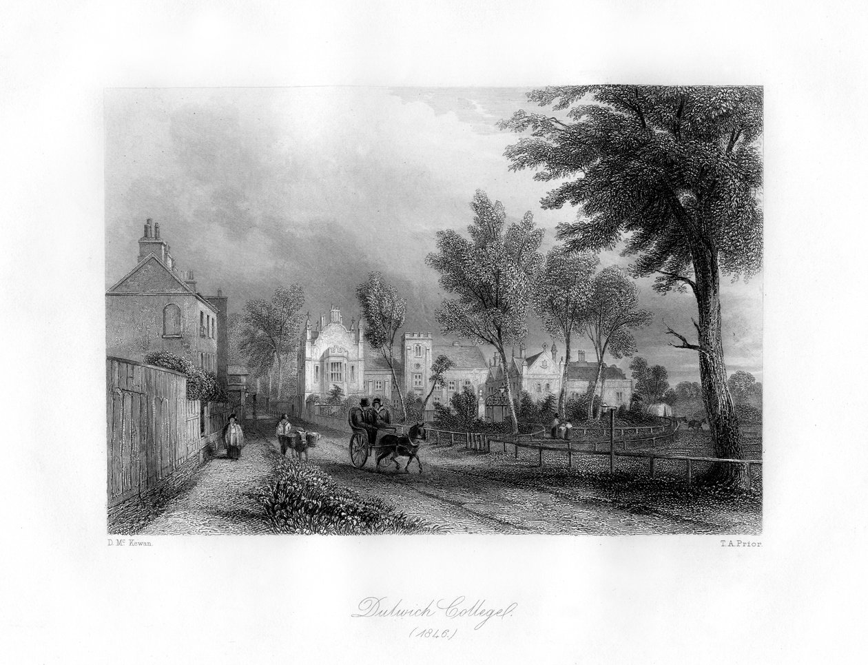 Dulwich College, Dulwich, sydöstra London, 1846. av Thomas Abel Prior