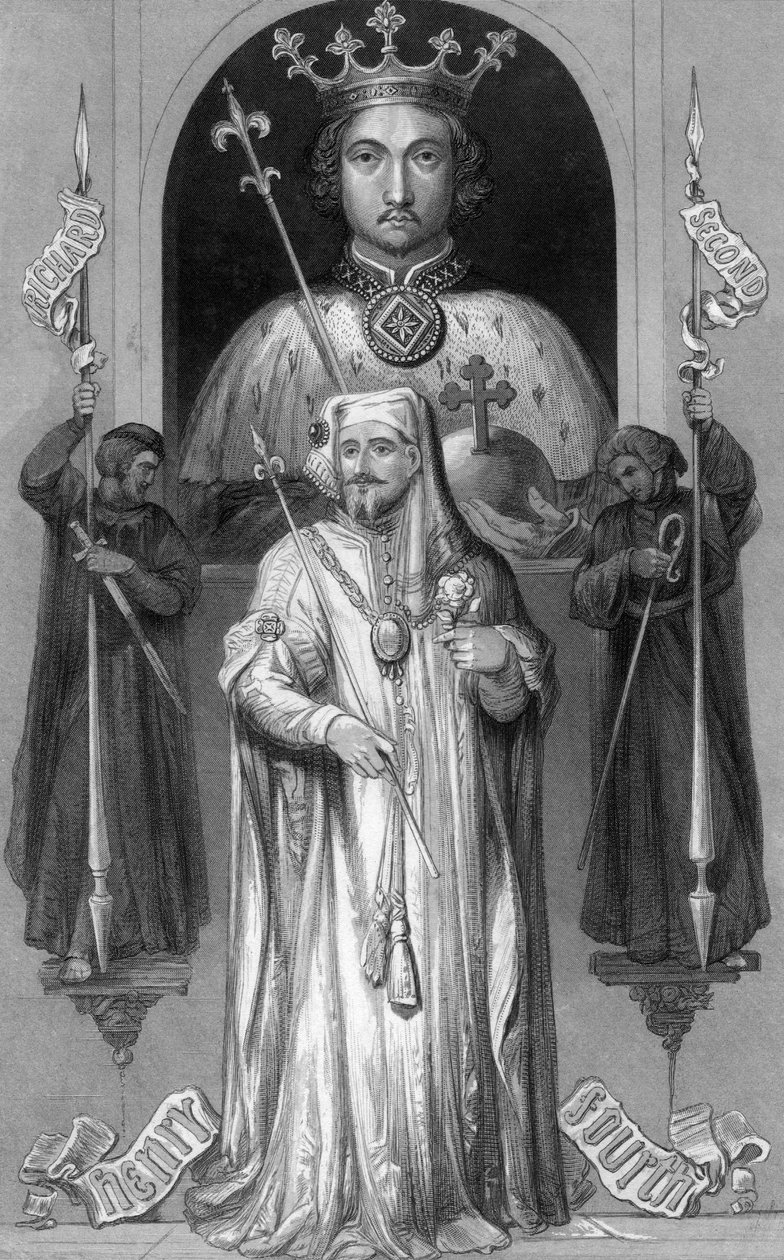 Richard II och Henrik IV, kungar av England. av Thomas Abel Prior