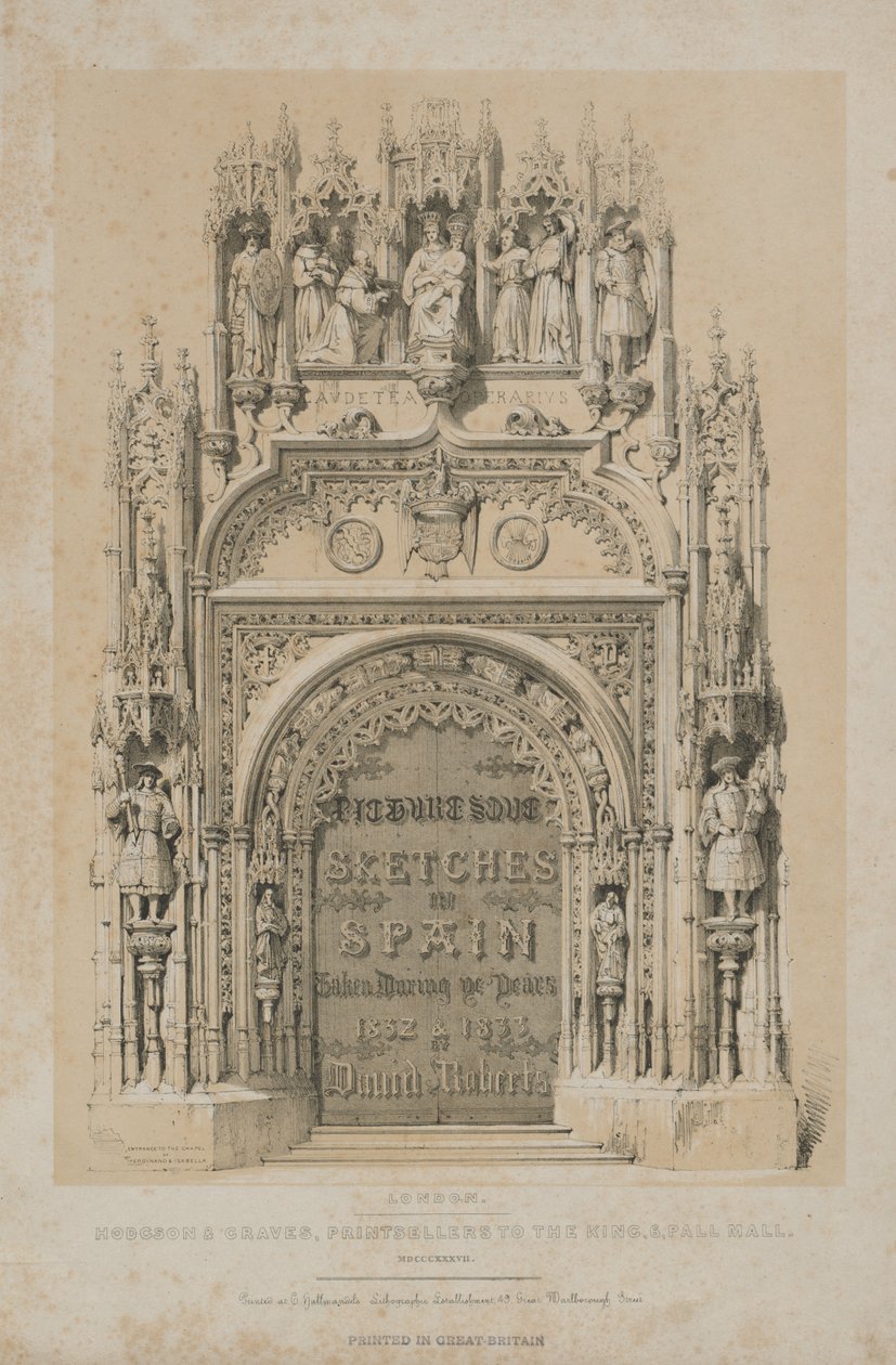 Pittoreska skisser i Spanien: Titelsida, 1837. av Thomas Allom