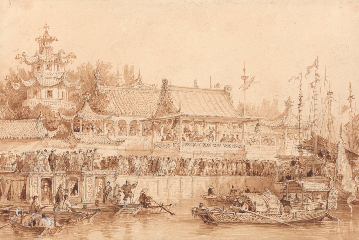 Teatern i Tien-Sin av Thomas Allom