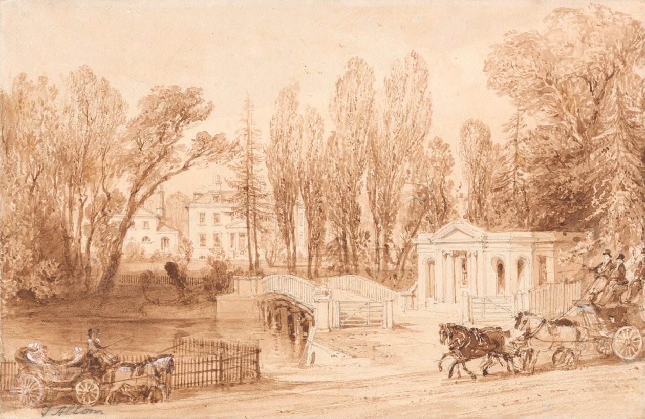 Thorncroft, nära Leatherhead av Thomas Allom