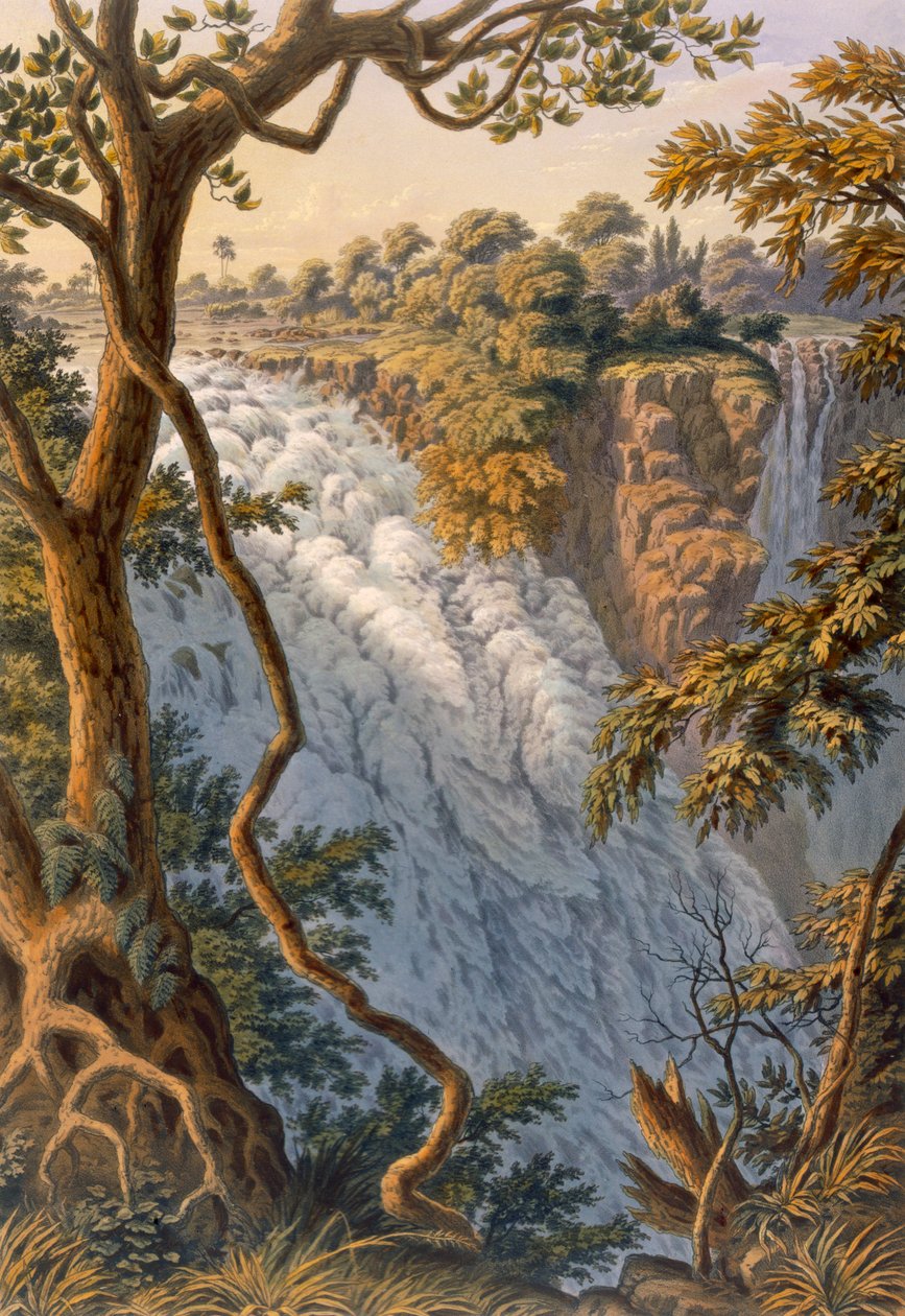 Victoria Falls: The Leaping Water, pub. 1864. av Thomas Baines