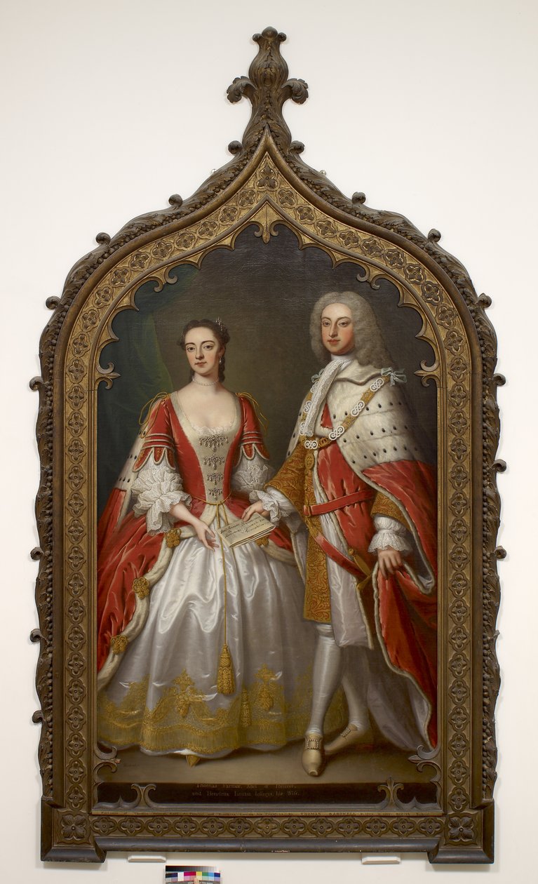 Thomas Fermor, 1:a earlen av Pomfret och Henrietta Louisa, grevinnan av Pomfret, ca 1750 av Thomas Bardwell