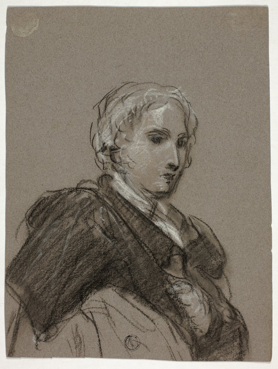 Byst av en kvinna (recto); Draperad figur, trekvartslängd (verso) av Thomas Barker