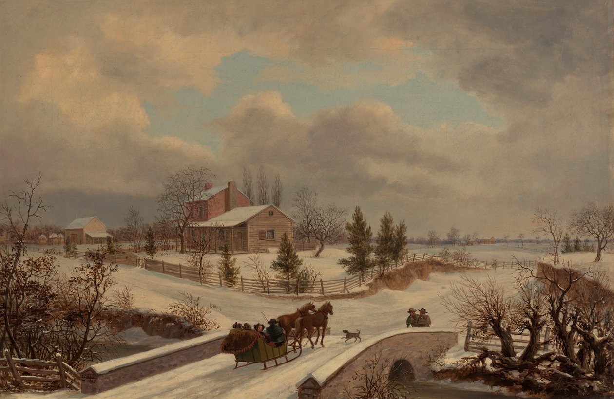 Pennsylvania vinterscen av Thomas Birch
