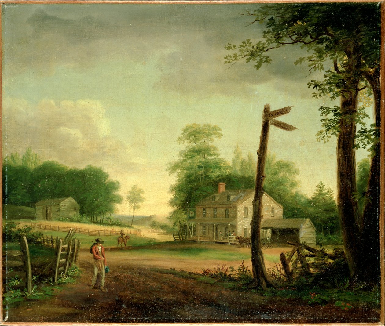 Wayside Inn på väg till Philadelphia av Thomas Birch