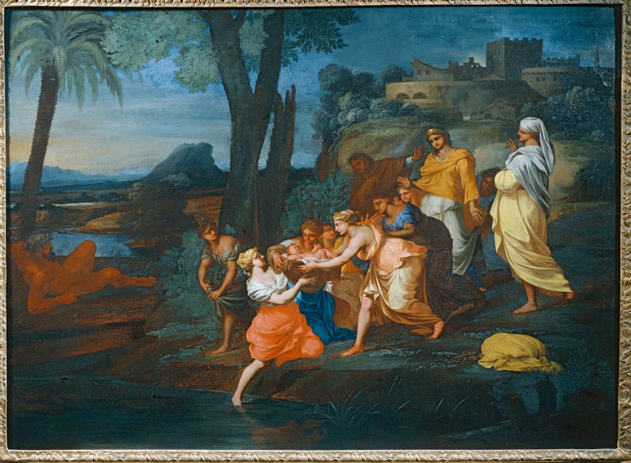 Moise sauve des eaux - Moses räddad från vattenmassorna ... av Thomas Blanchet