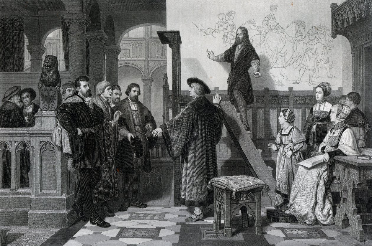 Kejsaren Maximilian och Albrecht Durer, tidigt 1500-tal, 1800-talet av Thomas Brown