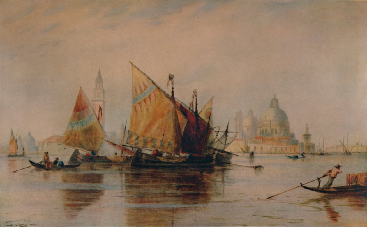 Santa Maria della Salute, Venedig, 1880, 1935 av Thomas Bush Hardy