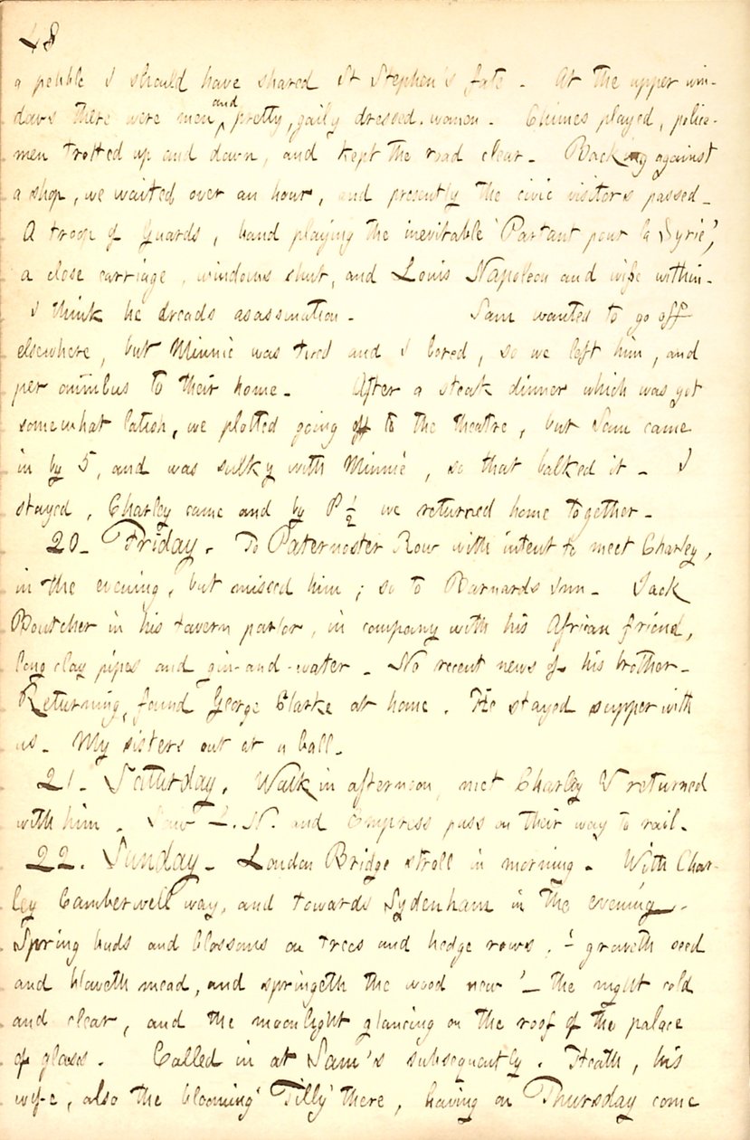 Thomas Butler Gunn Diaries- Volume 7, page 54, April 19-22, 1855 av Thomas Butler Gunn