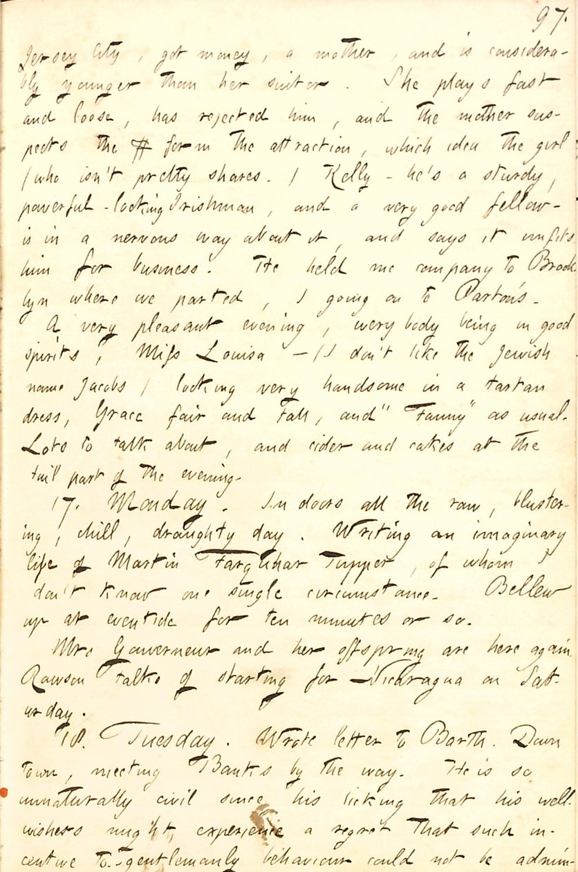 Thomas Butler Gunn Diaries- Volume 8, page 104, November 16-18, 1856 av Thomas Butler Gunn