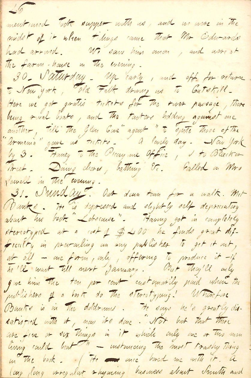 Thomas Butler Gunn Diaries- Volume 8, page 53, August 29-31, 1856 av Thomas Butler Gunn